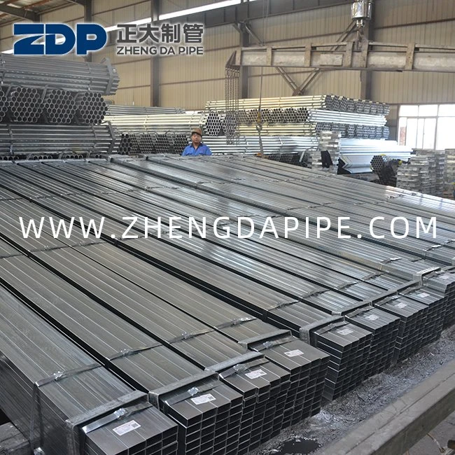 20X20 200X200 Предварительная гальванзидная прямоугольная труба